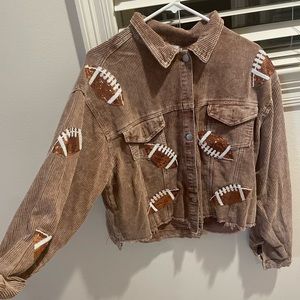 Sequin football jacket size xl
